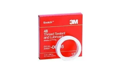 Direct From Manufacturer Scotch® Thread Sealant and Lubricant 48, 1/2″ x 260″ in box, 12 Rolls/Case