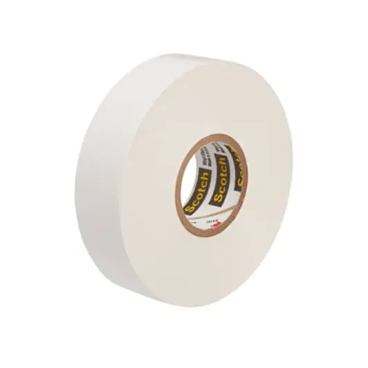 Last Chance Scotch® Vinyl Color Coding Electrical Tape 35, 1/2 in x 20 ft, White, 10 rolls/carton
