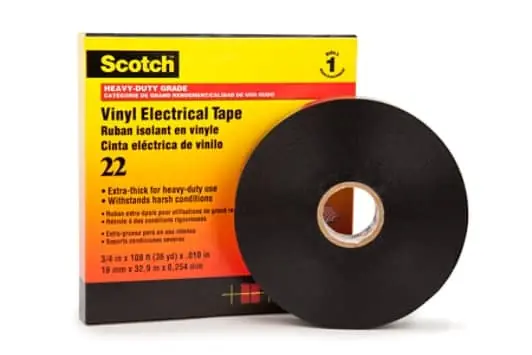Scotch® Vinyl Electrical Tape 22, 1 in x 36 yd, Black, 12 rolls/carton Editor’s Pick