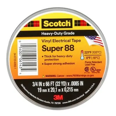 Scotch® Vinyl Electrical Tape Super 88, 3/4 in x 66 ft, Black Best Price